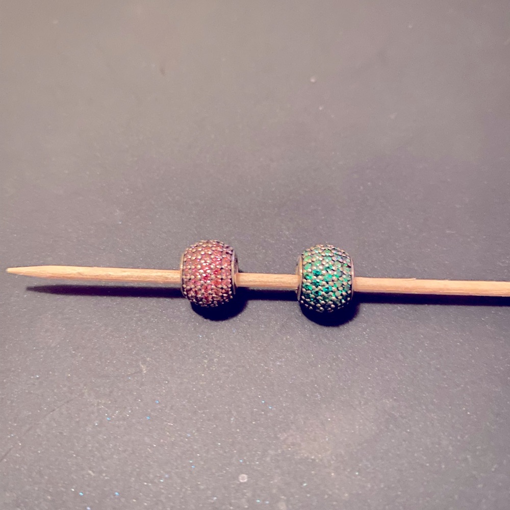 Pandora “Pink and Green” Charm…1/2 price ….